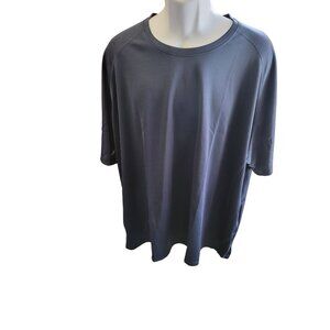 Pre-Owned Men's 5XL Navy Blue Crew Neck Short Sleeve Shirt